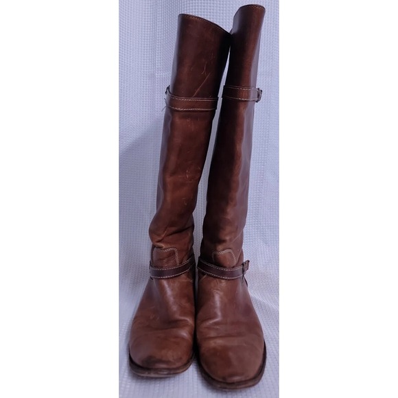 FRYE Shirley 77745 Brown Leather Equestrian Riding Boots Women's 7.5 - Picture 5 of 12